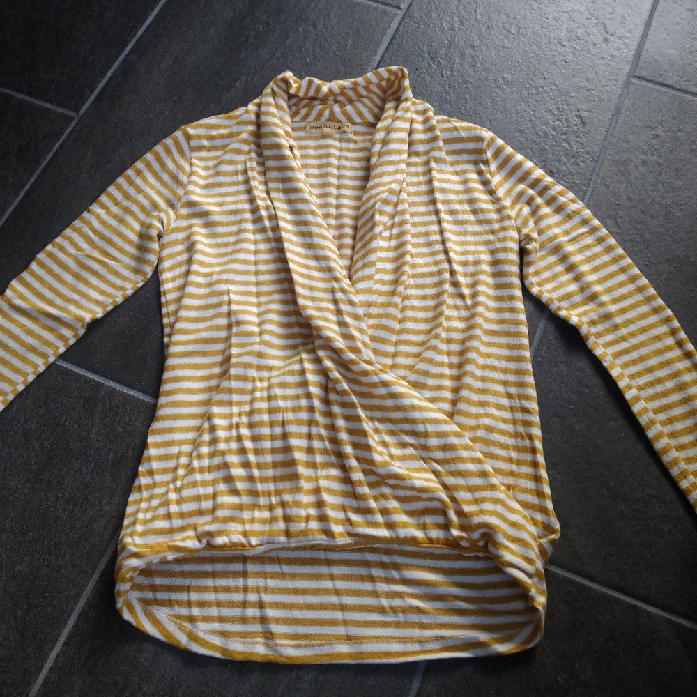 💛Mesh & Lace Striped Sweater💛Size XS
